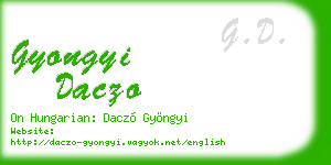 gyongyi daczo business card