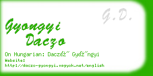 gyongyi daczo business card